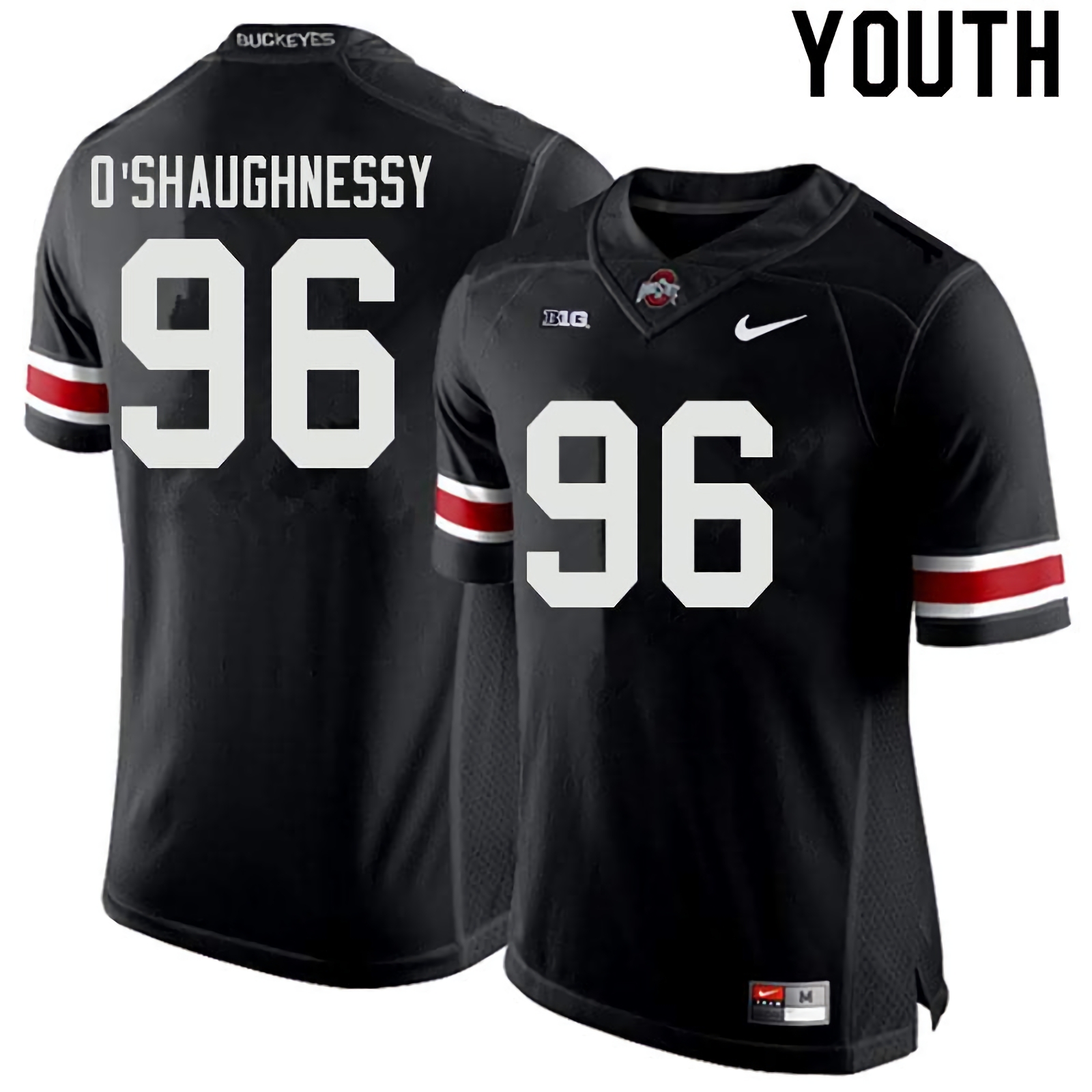Michael O'Shaughnessy Ohio State Buckeyes Youth NCAA #96 Nike Black College Stitched Football Jersey IWF2556SS